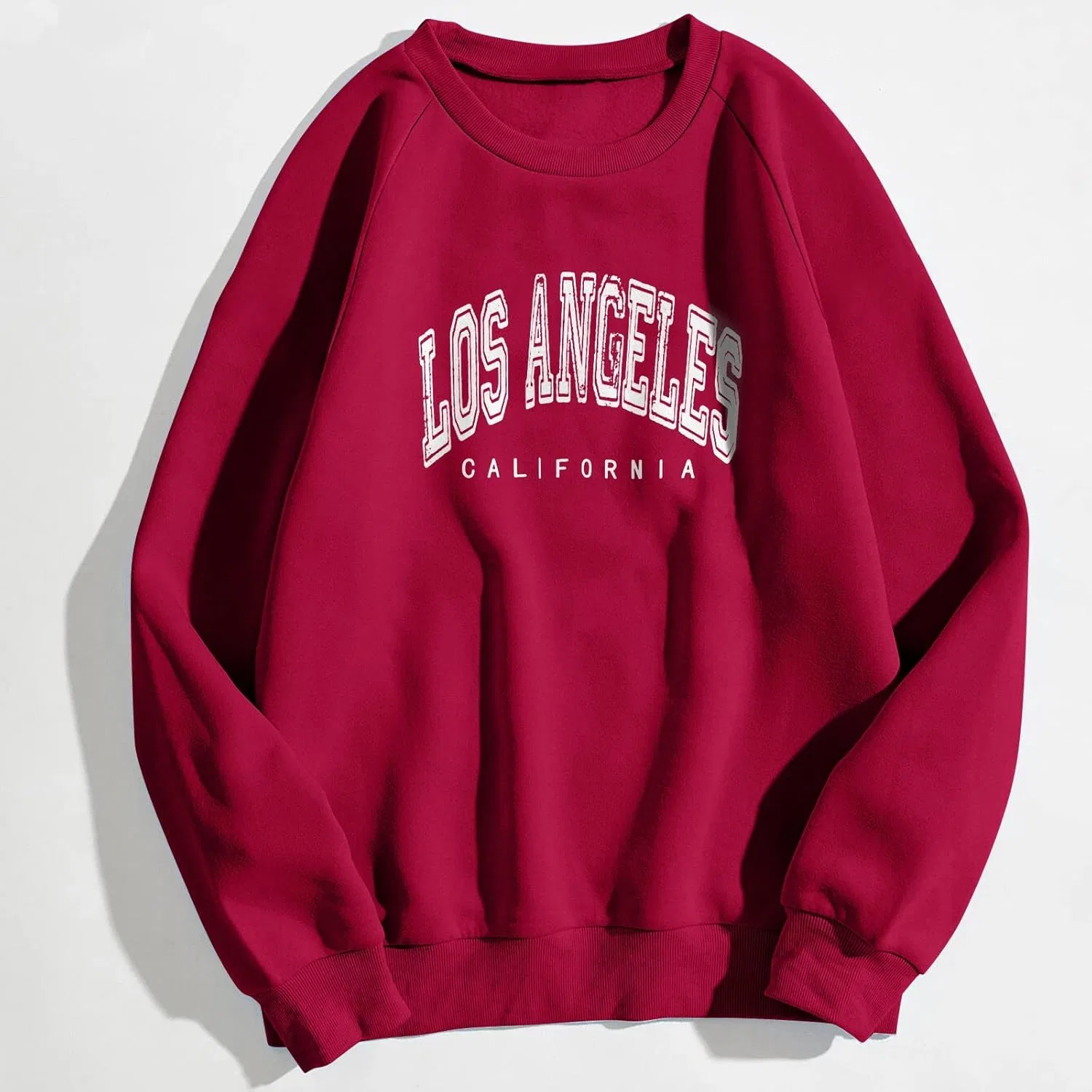 Толстовка женская с буквами, без капюшона, Polyester, Watermelon Red — фото 2