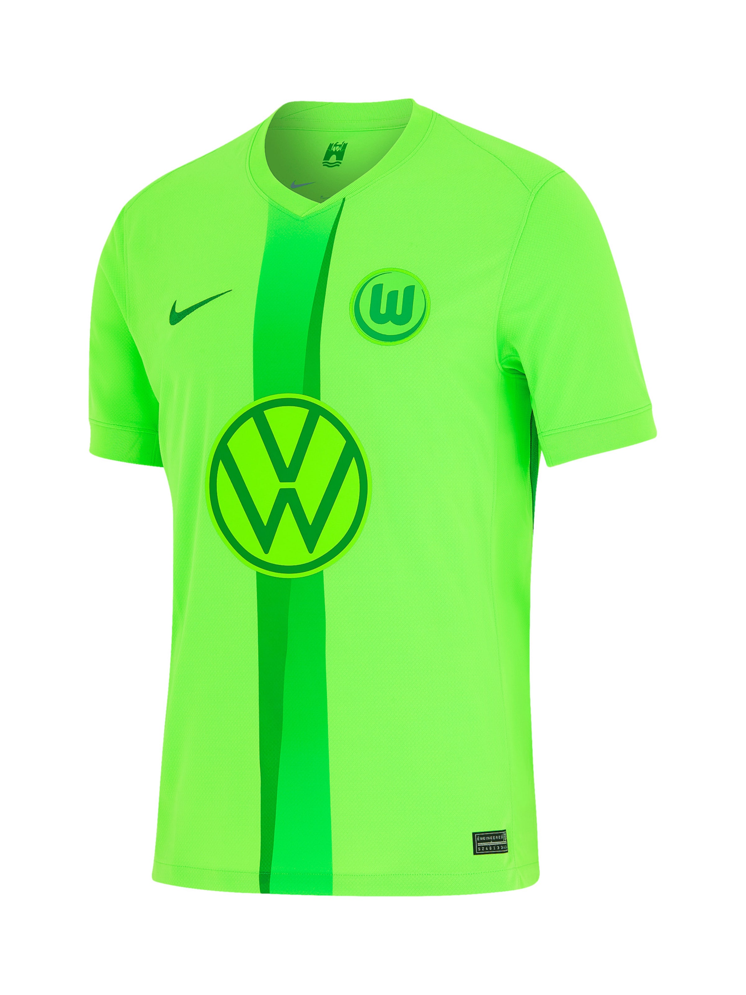 

NIKE Джерси 'VfL Wolfsburg 2024/2025' в неоново-зеленом, светло-зеленом, темно-зеленом