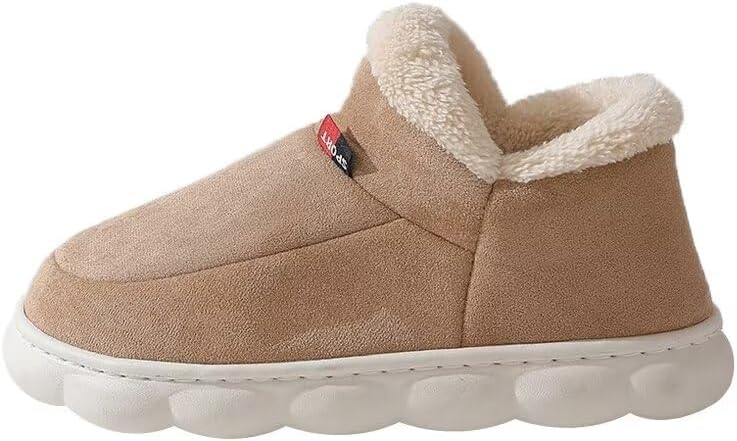 

Женские и мужские теплые хлопковые тапочки с нескользящей подошвой для дома и прогулок на улице Zonkacen, хаки