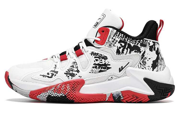

Баскетбольные кроссовки Basketball Shoes Unisex Low-Top White/Black/Red Warrior