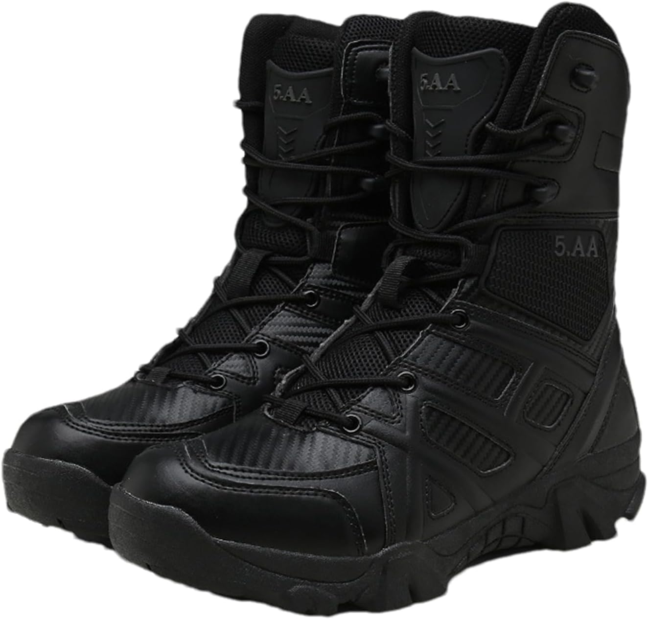 

Мужские тактические боевые ботинки, легкие защитные кроссовки, с боковой молнией, дышащие кроссовки, для походов и работы на открытом воздухе Xmncg, черный