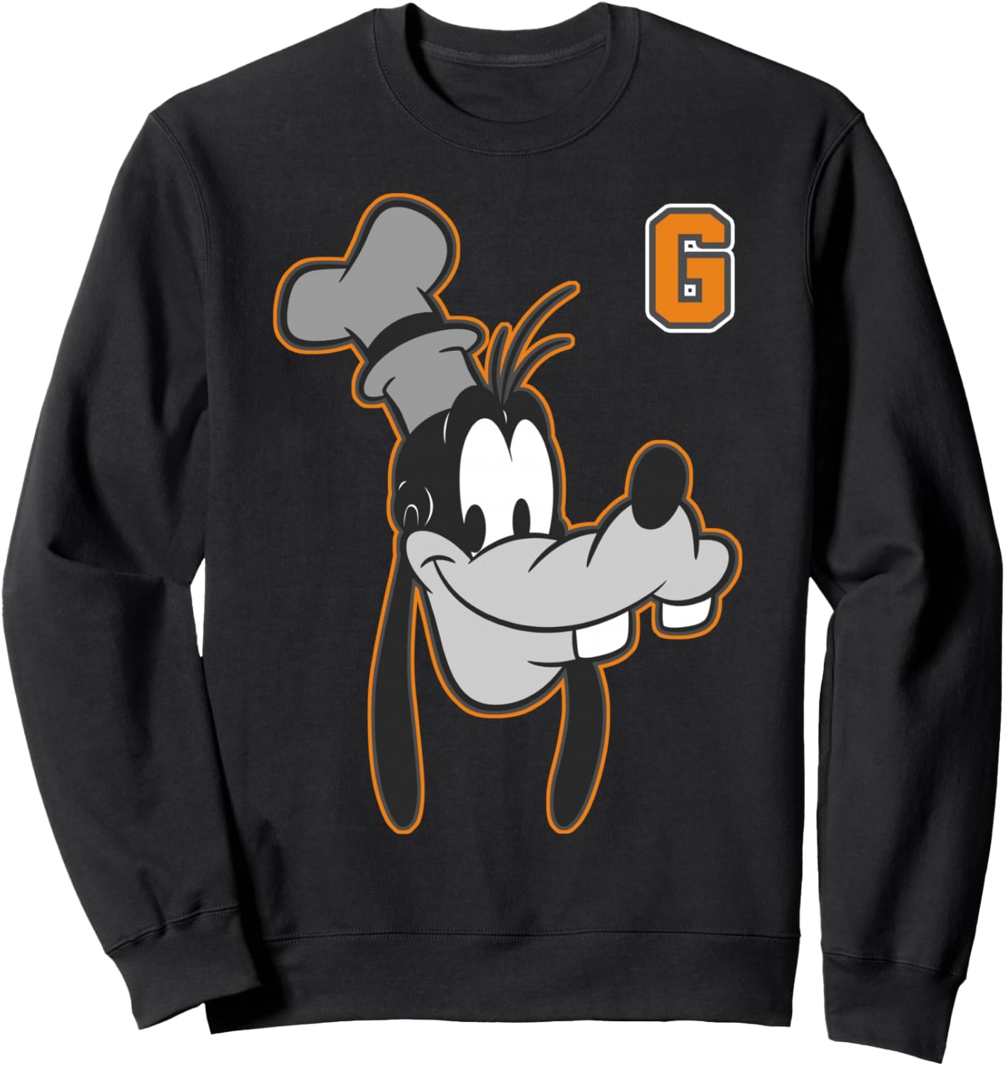 

Толстовка с оранжевым контурным портретом Гуфи от Disney