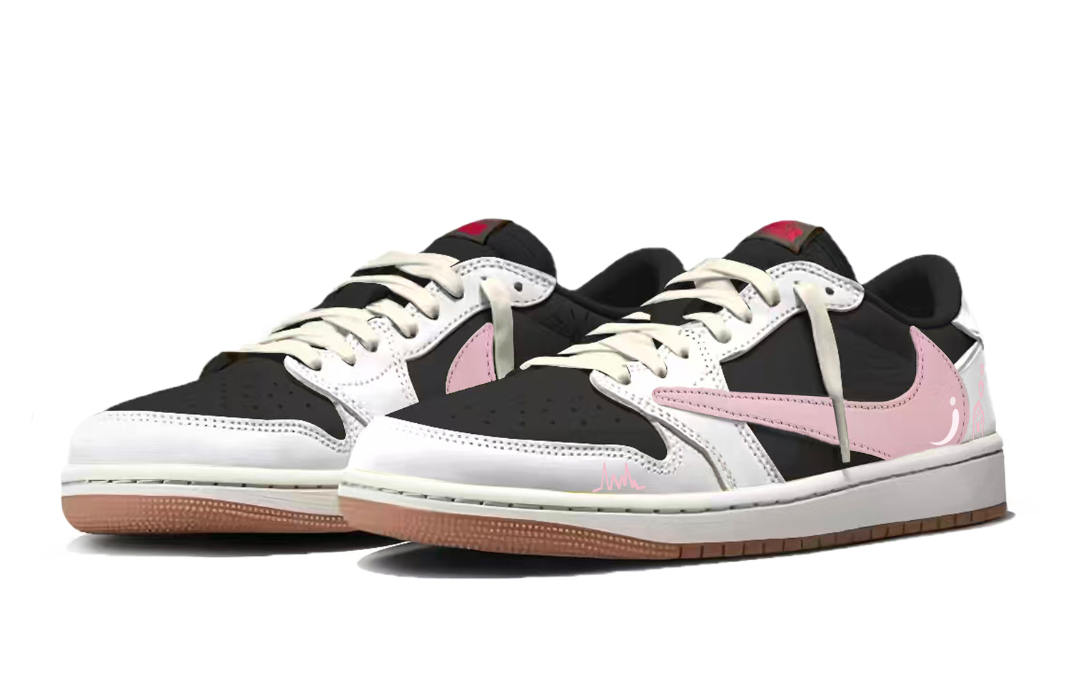 Jordan Travis Scott x Air 1 Travis Scott X AJ1 Low Collaboration Low top Vintage Basketball Shoes Unisex Pink — фото 4