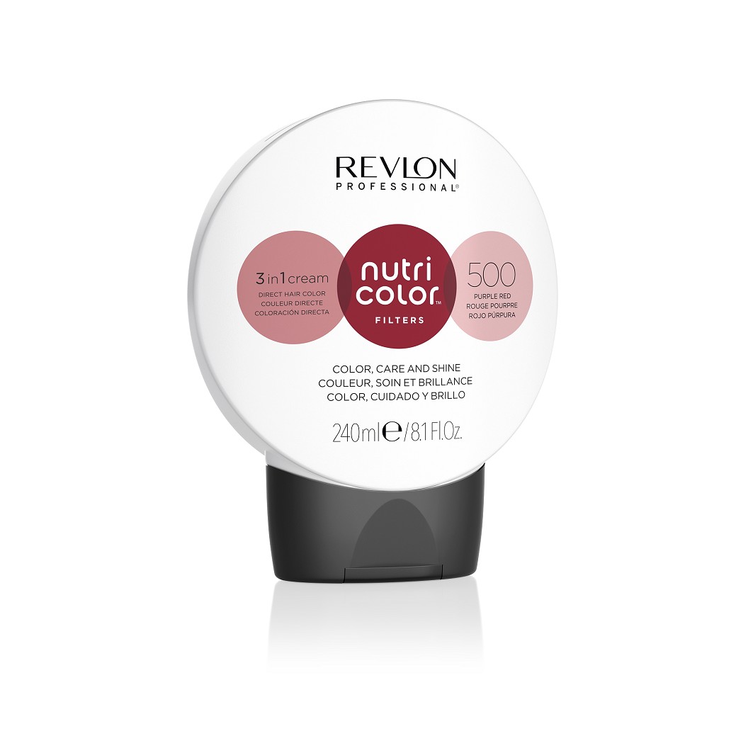 

Краска для волос nutri color 3 in 1 cream nr. 500 Revlon Professional, 500 - purple red, объем 240 мл