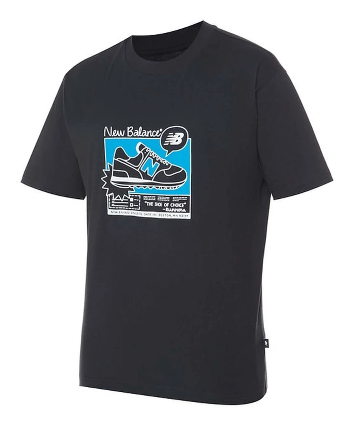 

Повседневная рекламная футболка New Balance, черный