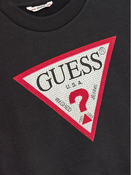 Свитшот classic fit J4YQ22 KA6R3 Guess, черный — фото 3