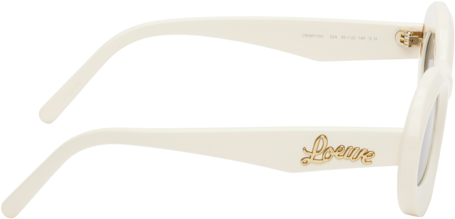

Солнцезащитные очки Paula's Ibiza Oval от Off-White LOEWE, Ivory/Smoke