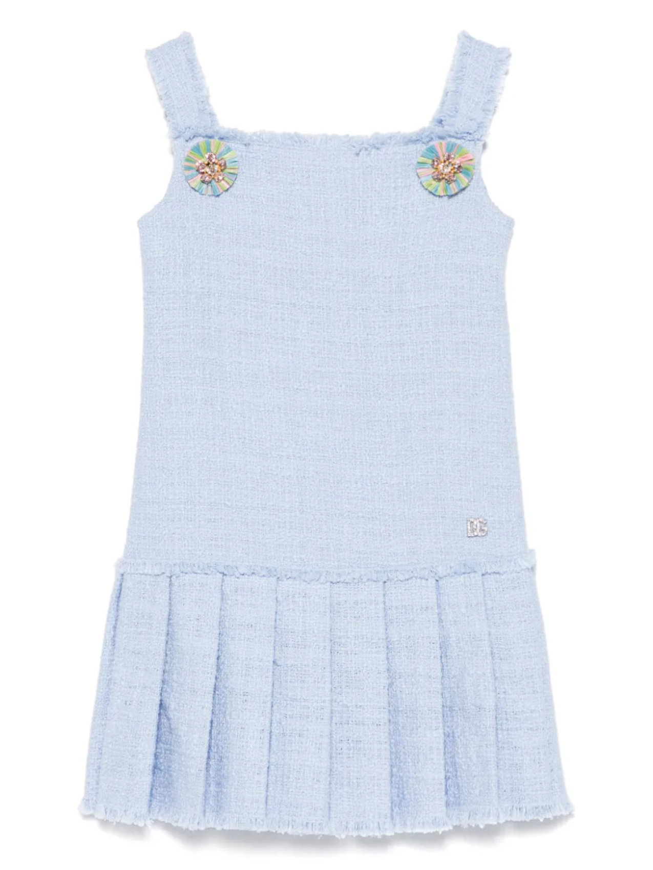 

Dolce & Gabbana Kids платье-букле, синий