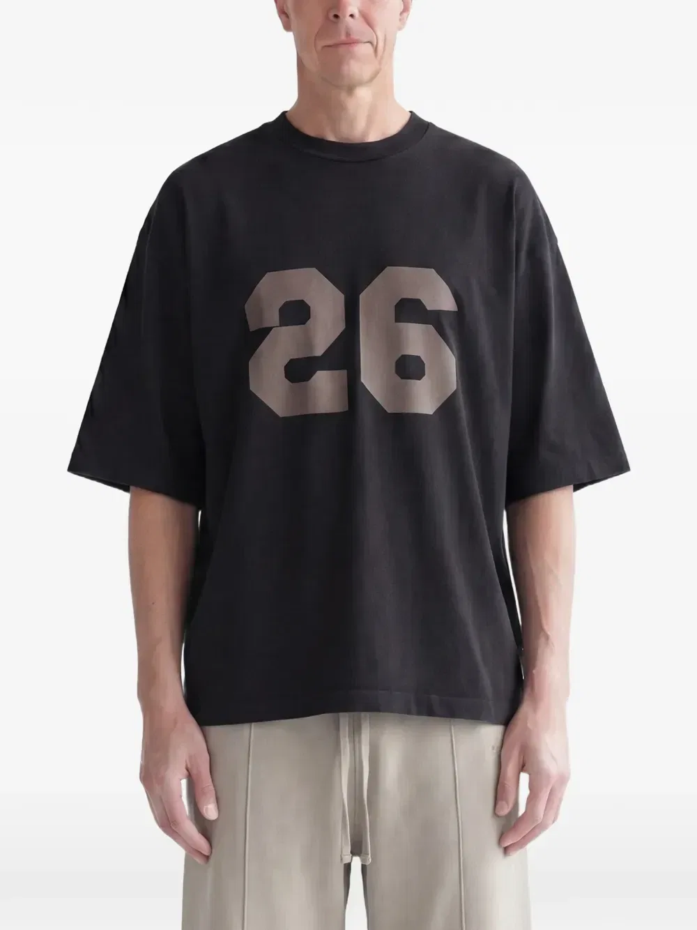 26 хлопковая футболка с логотипом Fear Of God, черный