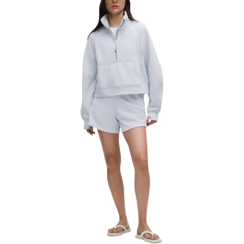 

Свитшот женский Scuba Series с воротником-воронкой и полумолнией Lululemon, starch синий/strh