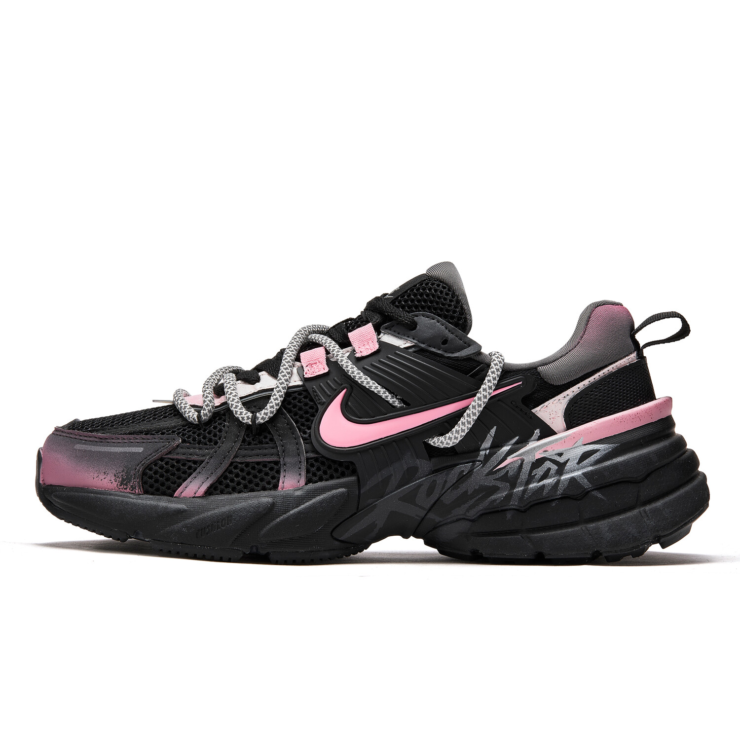 

Кроссовки для бега V2K Run женские с низким верхом, черные/розовые Nike