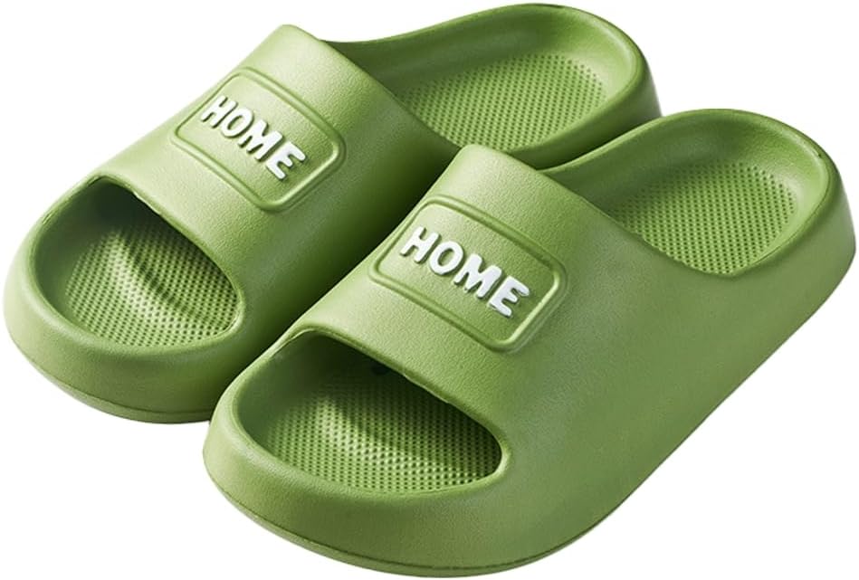 

Повседневные тапочки для душа Rungion для женщин и мужчин с поддержкой свода стопы, быстросохнущие, нескользящие, для бассейна, ванной комнаты, летние пляжные сандалии, зеленый