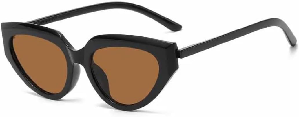 

Солнцезащитные очки с защитой UV400 | Панк-стиль "кошачий глаз" | Серые линзы | для женщин и мужчин | для занятий спортом на открытом воздухе и вождения DSVIGF, Black Brown