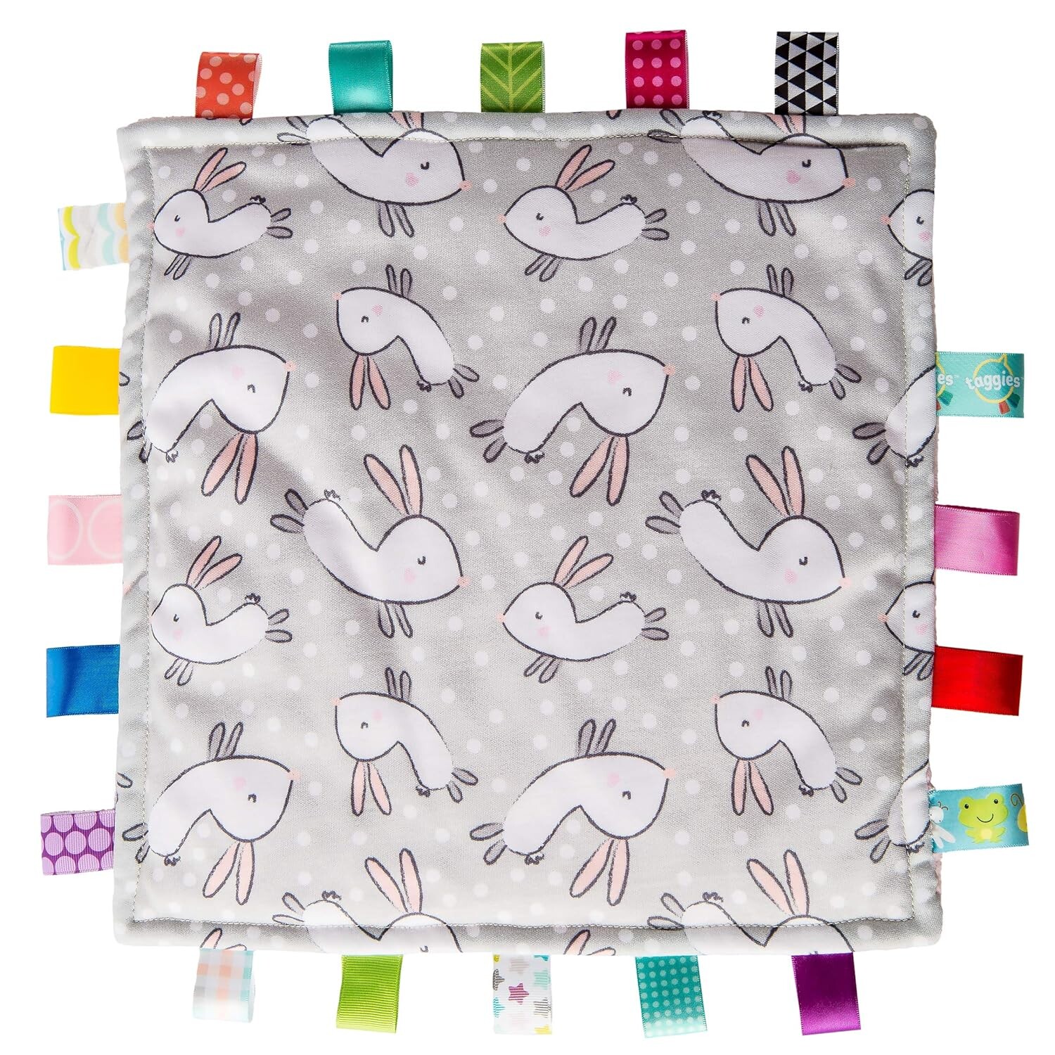 

Оригинальное одеяло Taggies, 12 x 12 дюймов, удобные цветные блоки Mary Meyer, Comfy Bunnies