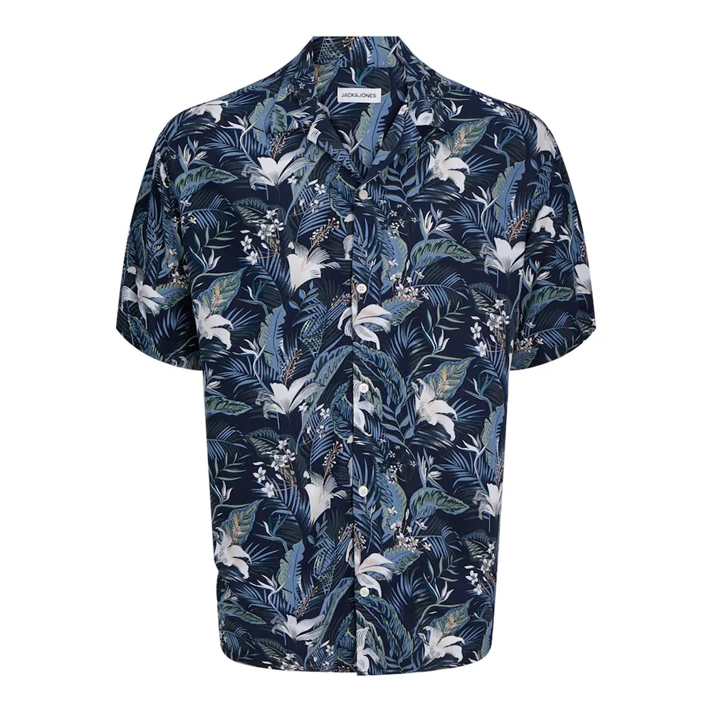 

Рубашка с коротким рукавом Jack & Jones Jeff Tropical Aop Resort, синий