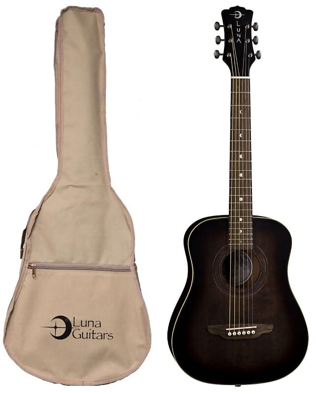 

Акустическая гитара Luna Guitars Safari Artist Vintage Travel Guitar W/ Gigbag, SAF ART VINTAGE