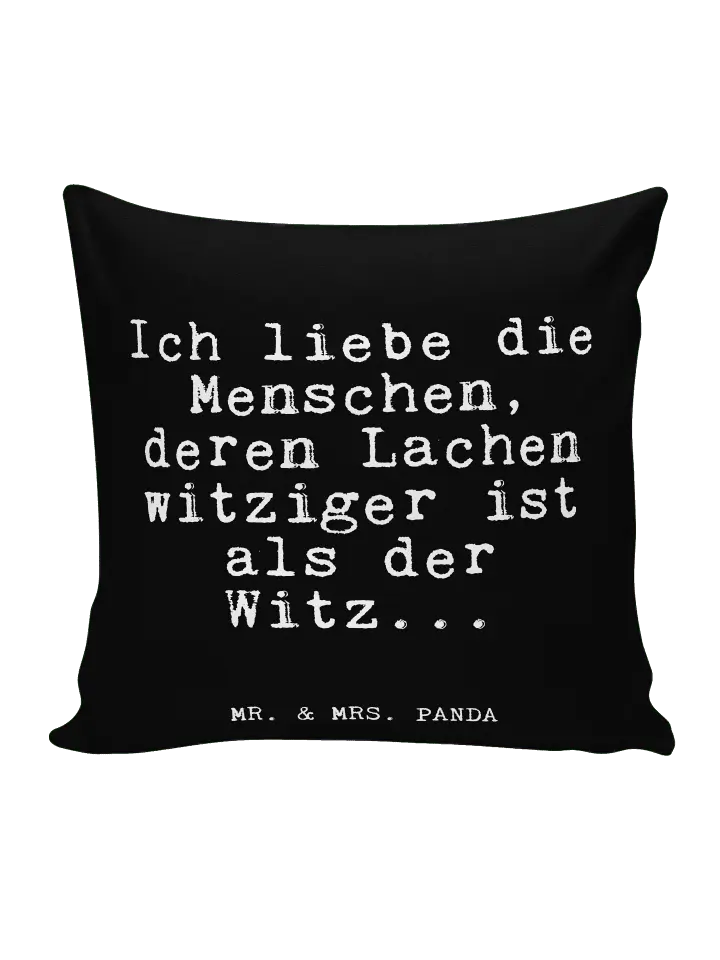 

Подушка Mr & Mrs Panda 40x40 Ich liebe die Menschen, черный