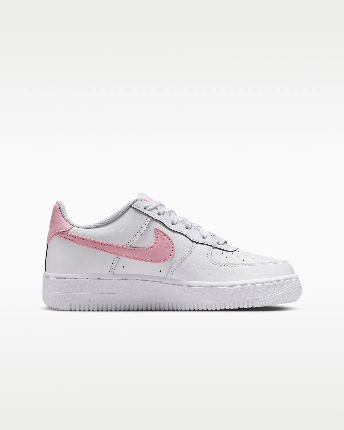 Детские кроссовки Nike Air Force 1, White/White/Medium Soft Pink — фото 3