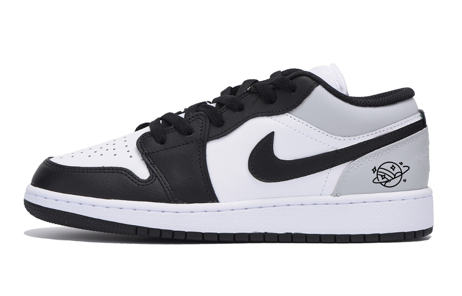 

Кроссовки Air Jordan 1 Vintage Basketball Shoes Men Low-top Black/Dark Gray, черный