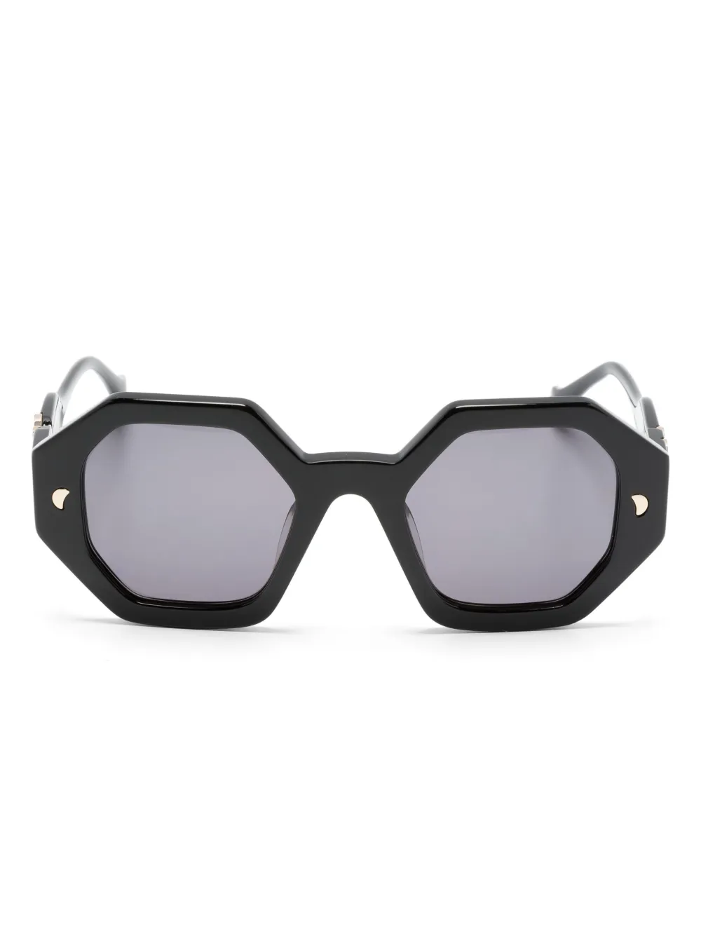 

Солнцезащитные очки в шестиугольной оправе с логотипом Nanushka, черный