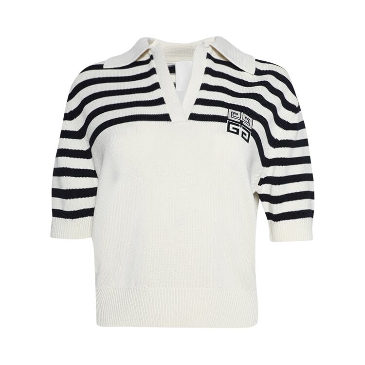 

Свитер Givenchy Cropped Polo Sweater, цвет White/Navy