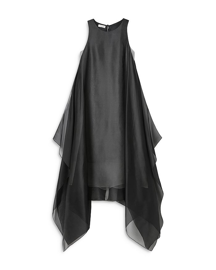 

Платье-платок из многослойного шелка Lafayette 148 New York, черный