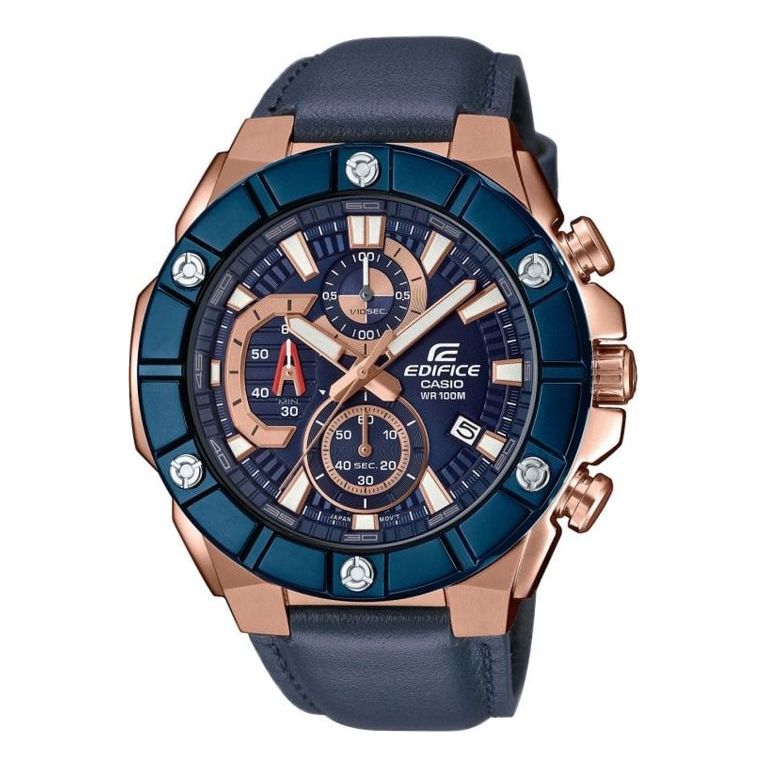 

Часы CASIO EDIFICESeries Men'ses Black/Golden Mens Blue Analog, синий