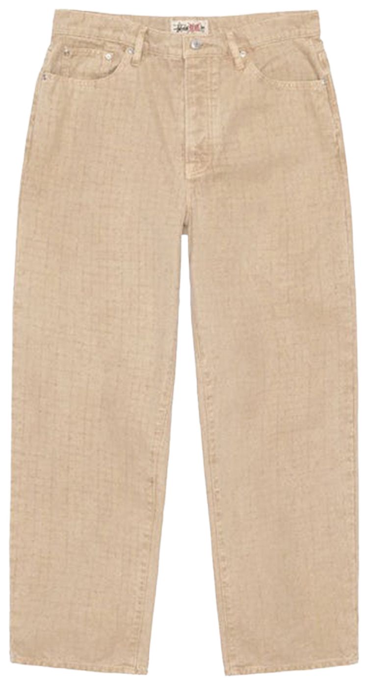 

Джинсы Stussy Big Ol Needlepunch Canvas Jeans цвета хаки