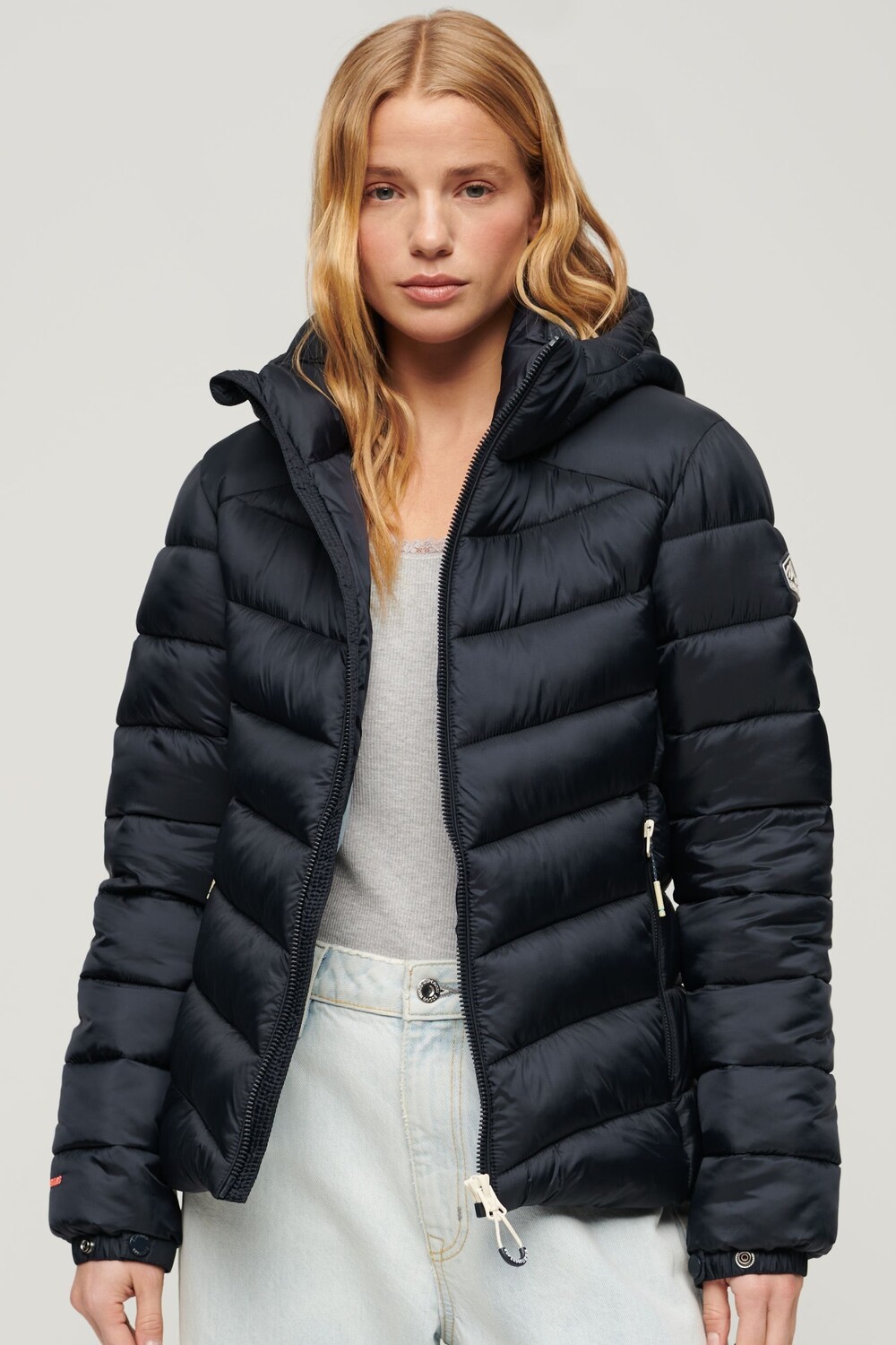 

Утепленная куртка Fuji с капюшоном Superdry, синий