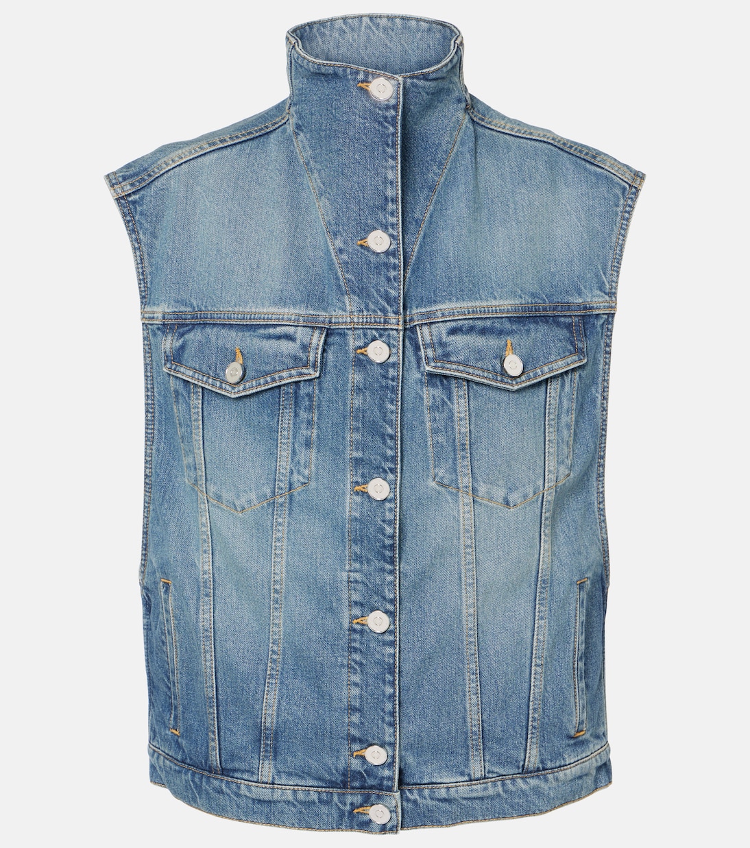

Джинсовый жилет Alaïa, Bleu Vintage