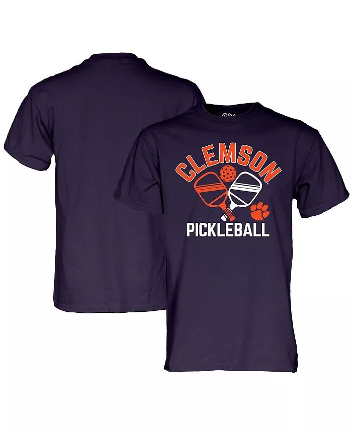 

Мужская фиолетовая футболка Clemson Tigers Pickleball Crossed Paddles Blue 84