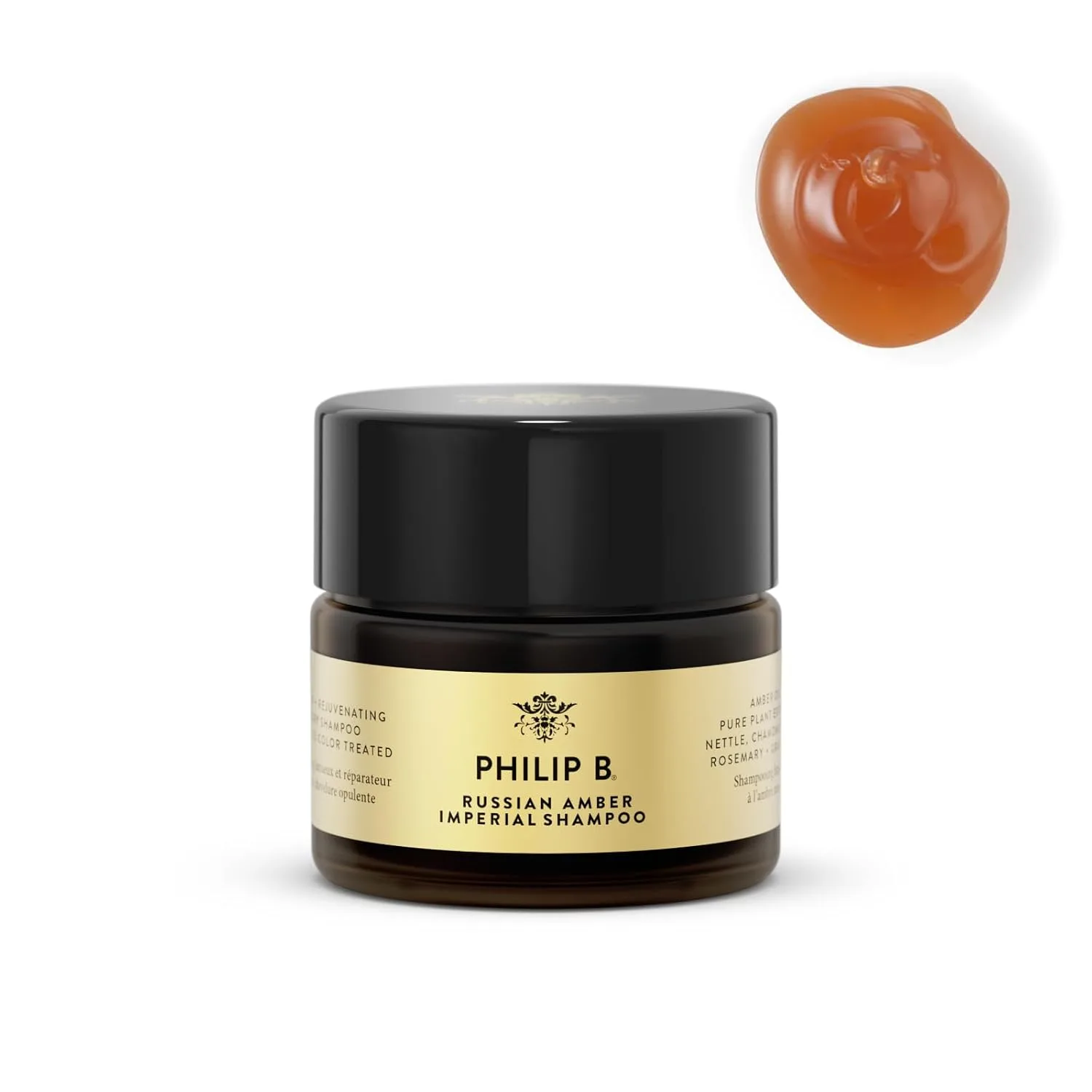 Шампунь PHILIP B Russian Amber Imperial, 88 мл (3 жидких унции) - Очищающее средство для защиты цвета, восстанавливает вьющиеся, пересушенные волосы, обеспечивая невесомое увлажнение. 89 мл (.)