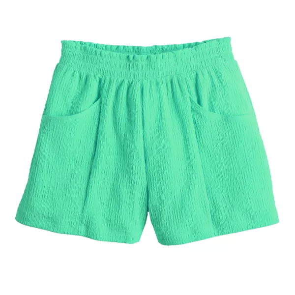 

Трикотажные шорты с текстурой на резинке для девочек 6-20 лет, стандартные и большие размеры So, цвет mint confetti
