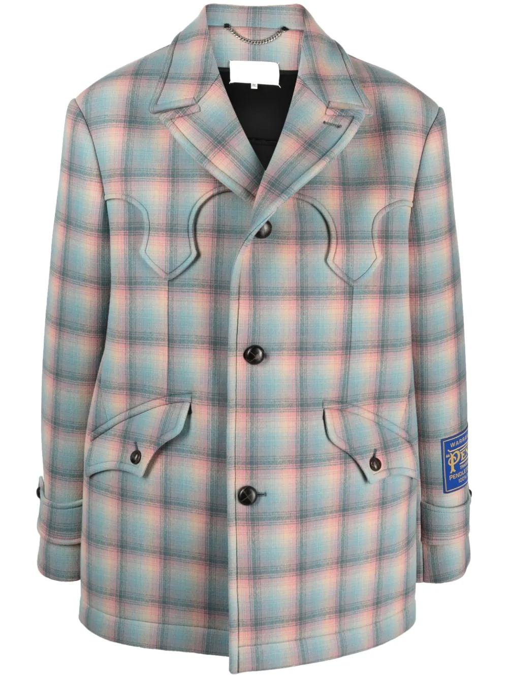 

Шерстяное пальто Pendleton MAISON MARGIELA, синий