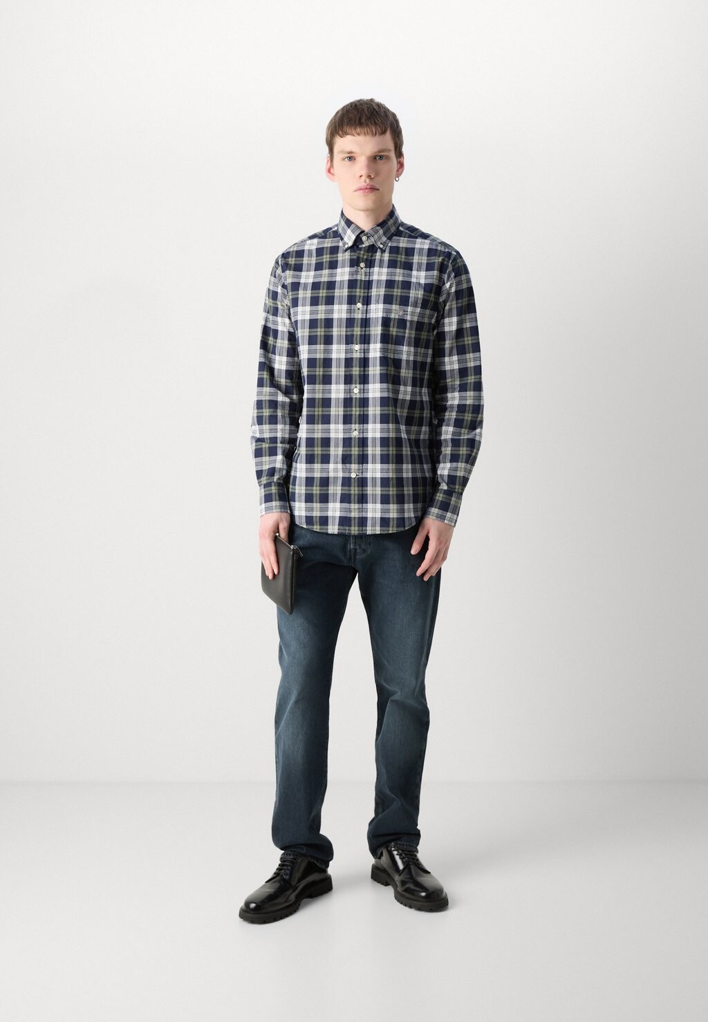 

Рубашка CHECK SHIRT GANT, темно-синий