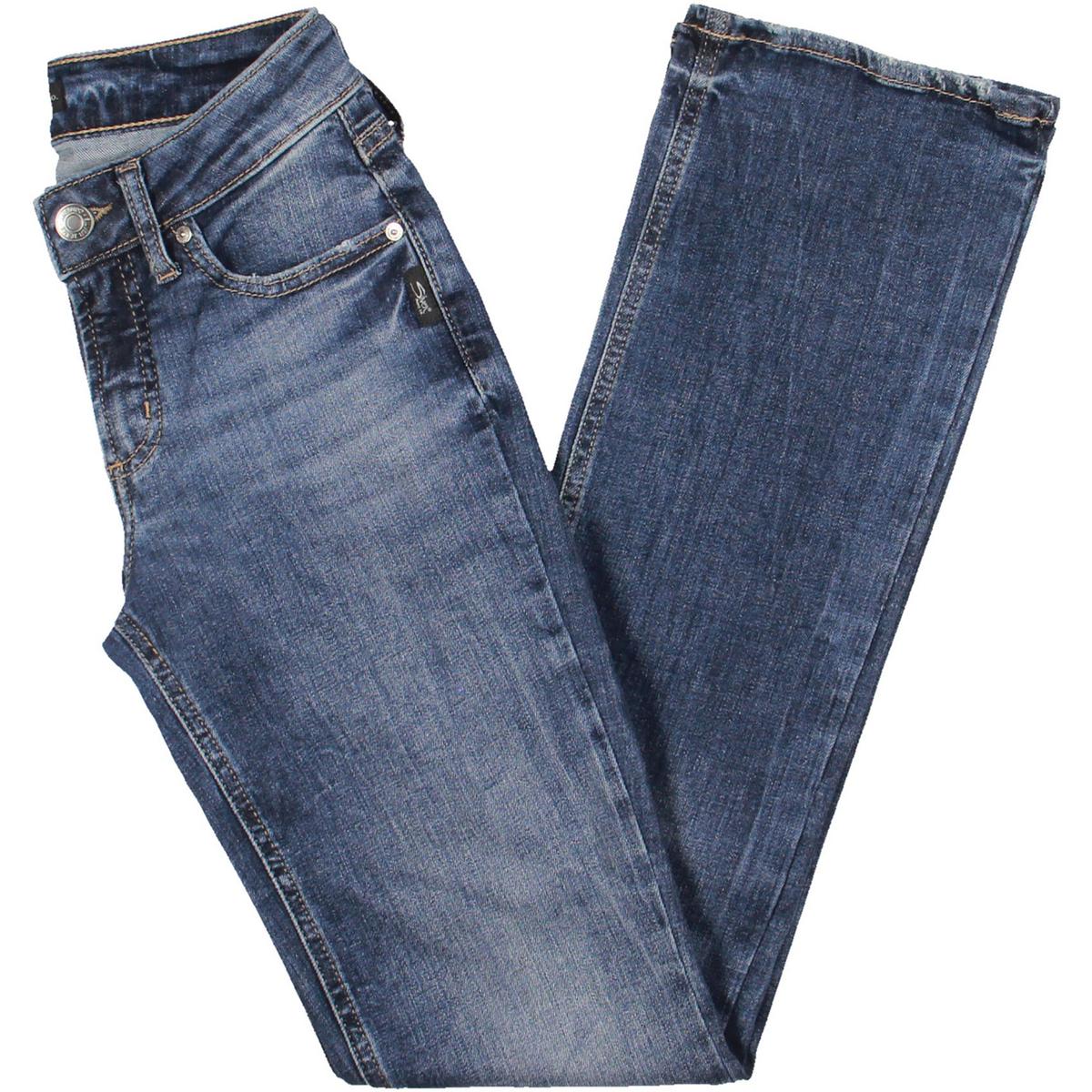 

Джинсы женские Suki Slim Curvy Fit Bootcut средней посадки Silver Jeans Co., индиго