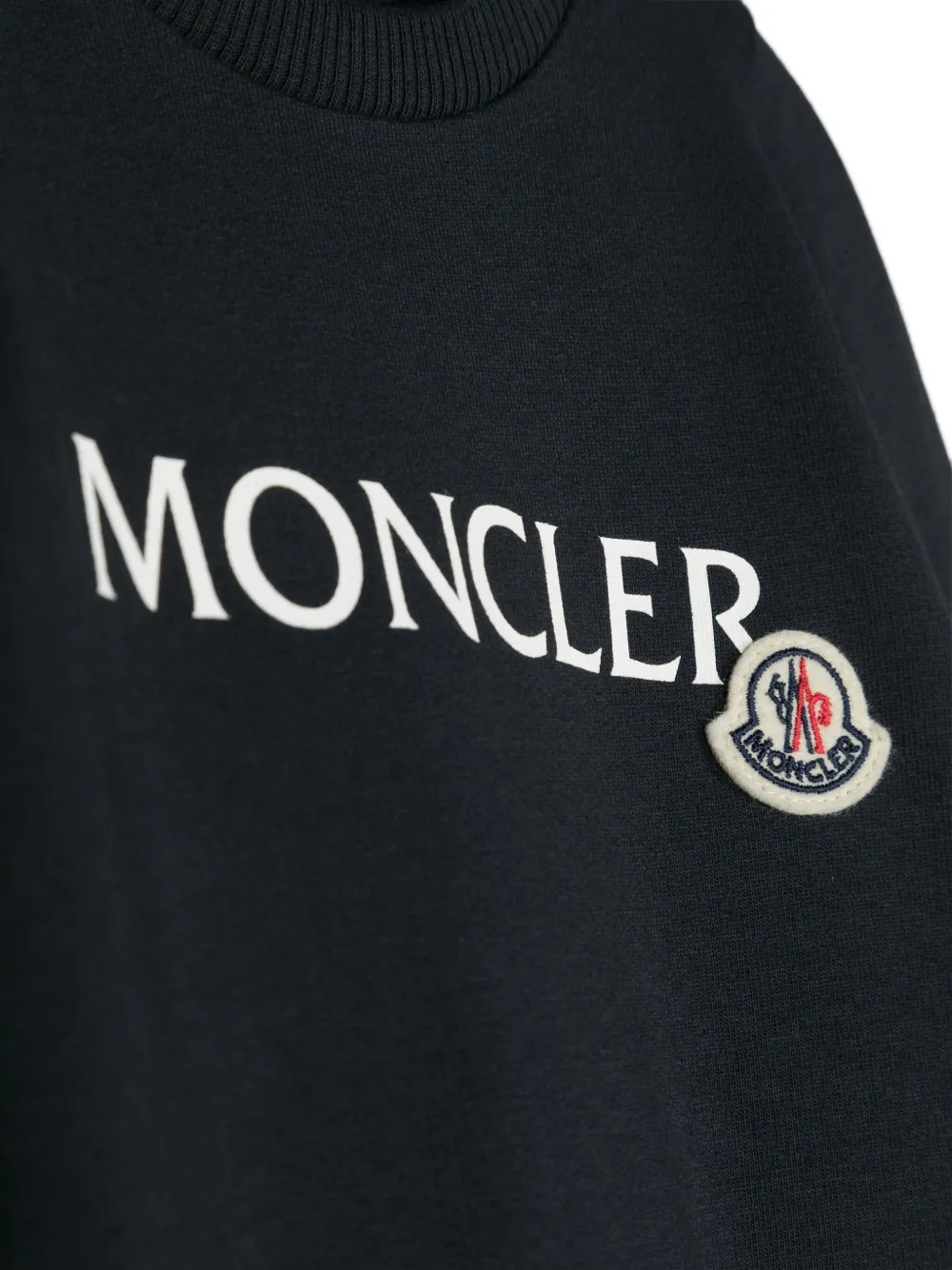 Ромпер с логотипом Moncler Enfant, синий — фото 3