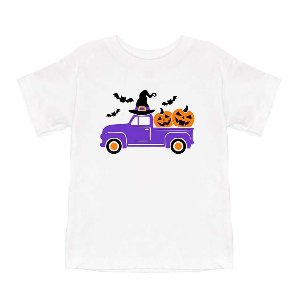 

Футболка с короткими рукавами и рисунком для малышей Witch Farm Truck Truck The Juniper Shop, белый