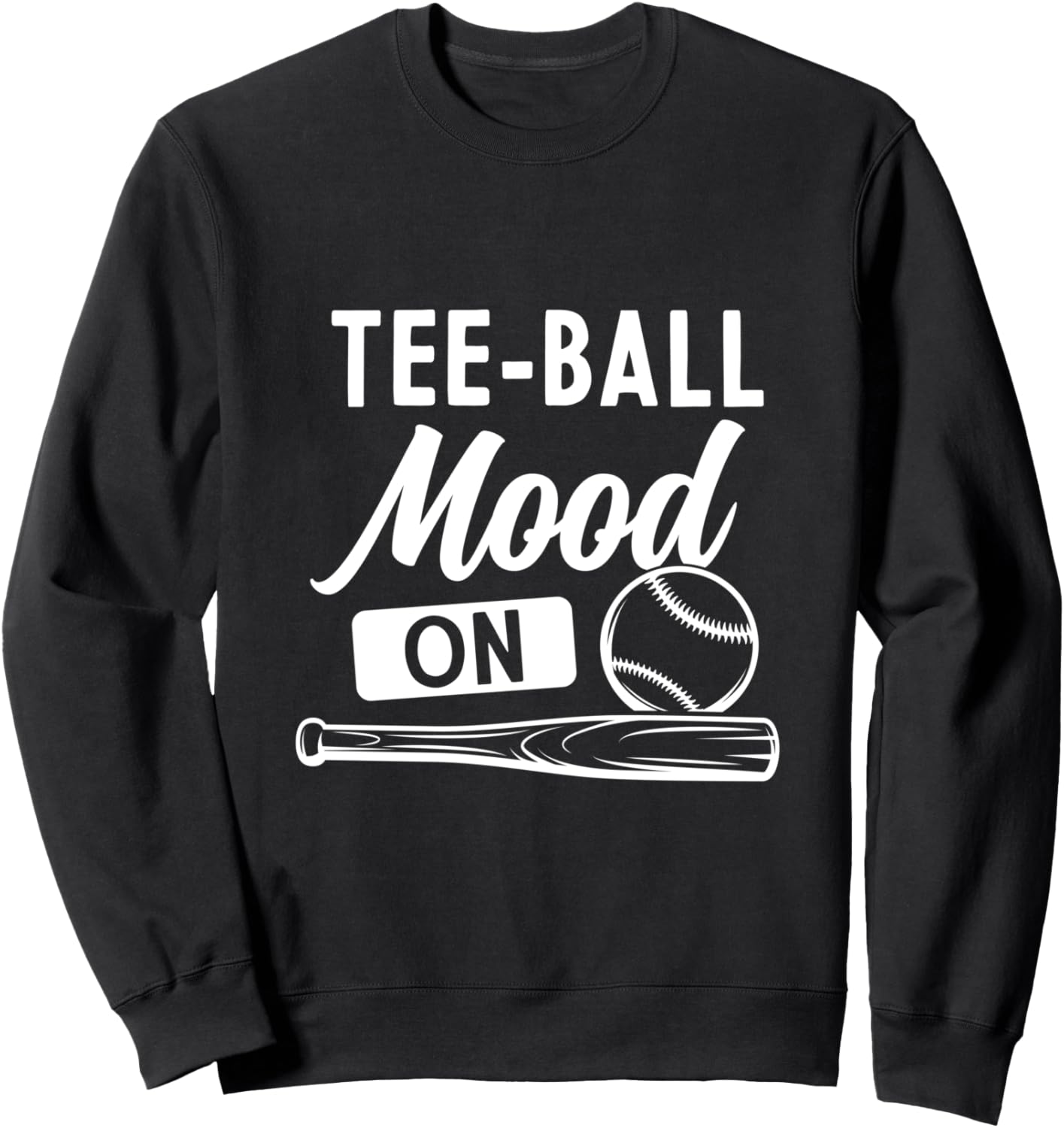

Игрок в ти-бол - толстовка с надписью Настроение ти-бола Funny Tee-Ball Player, черный
