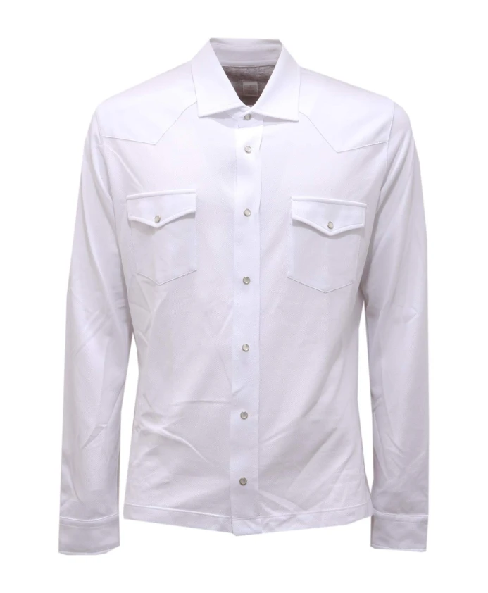 

Белая рубашка из пике из хлопка Eleventy, белый