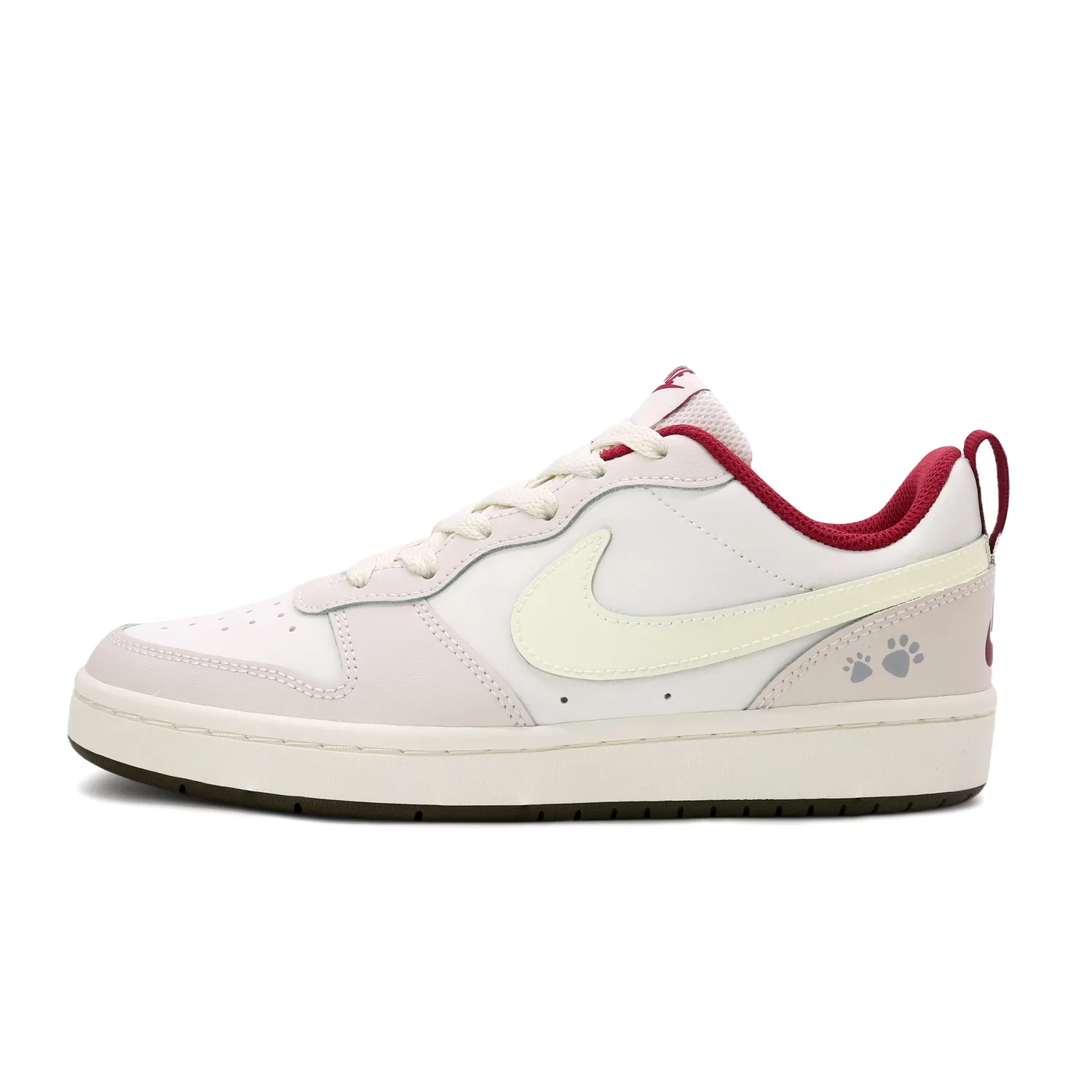 Кроссовки для скейтбординга Court Borough Cat Paw White Chocolate Leather Low top Kids', подростковые Nike, Beige