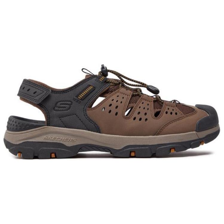 Skechers Антискользящие износостойкие речные треккинговые туфли мужские коричневый черный - коричневый/черный, цвет Brown/Black — фото 2