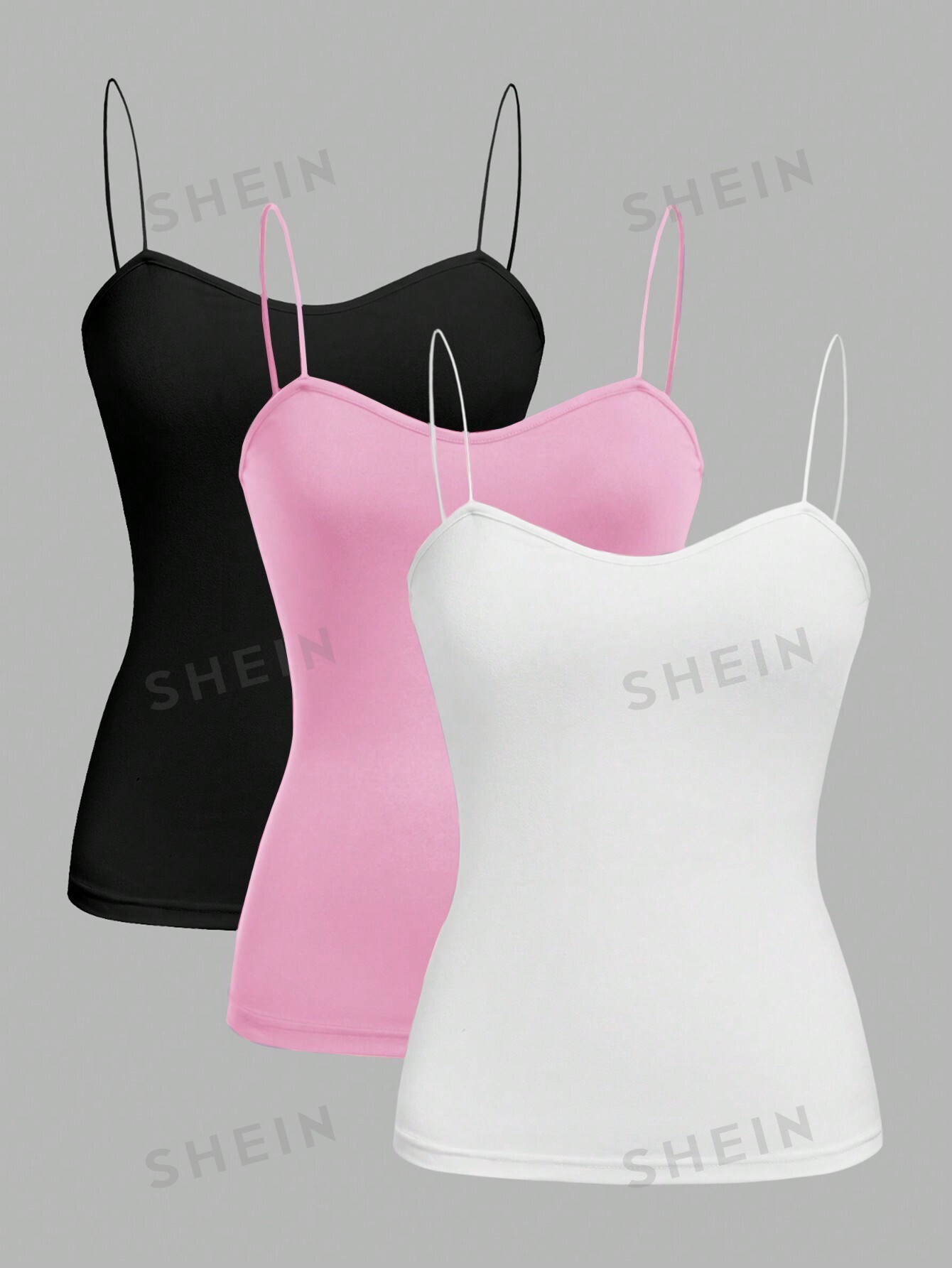 

Топ женский Shein Ezwear на бретелях, 3 штуки