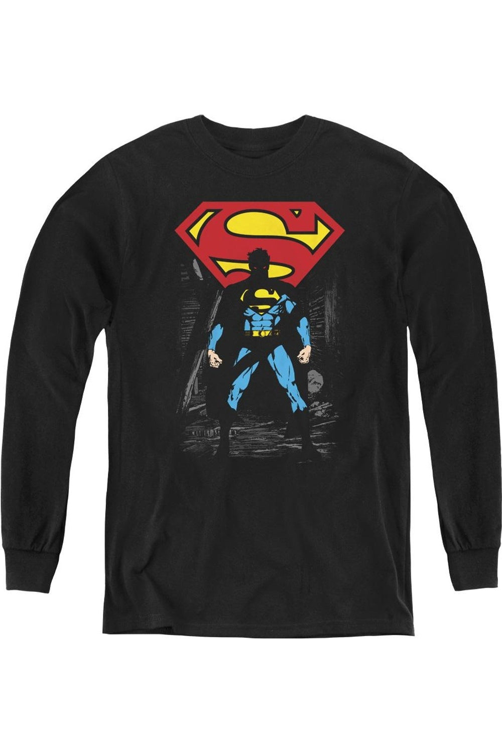 

Футболка с длинным рукавом Superman Dark Alley Youth Gildan, черный