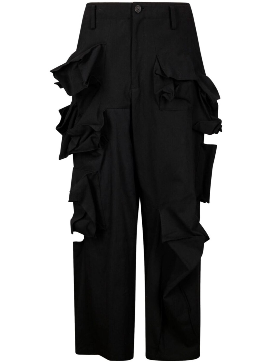 

Брюки с квадратными деталями Yohji Yamamoto, черный