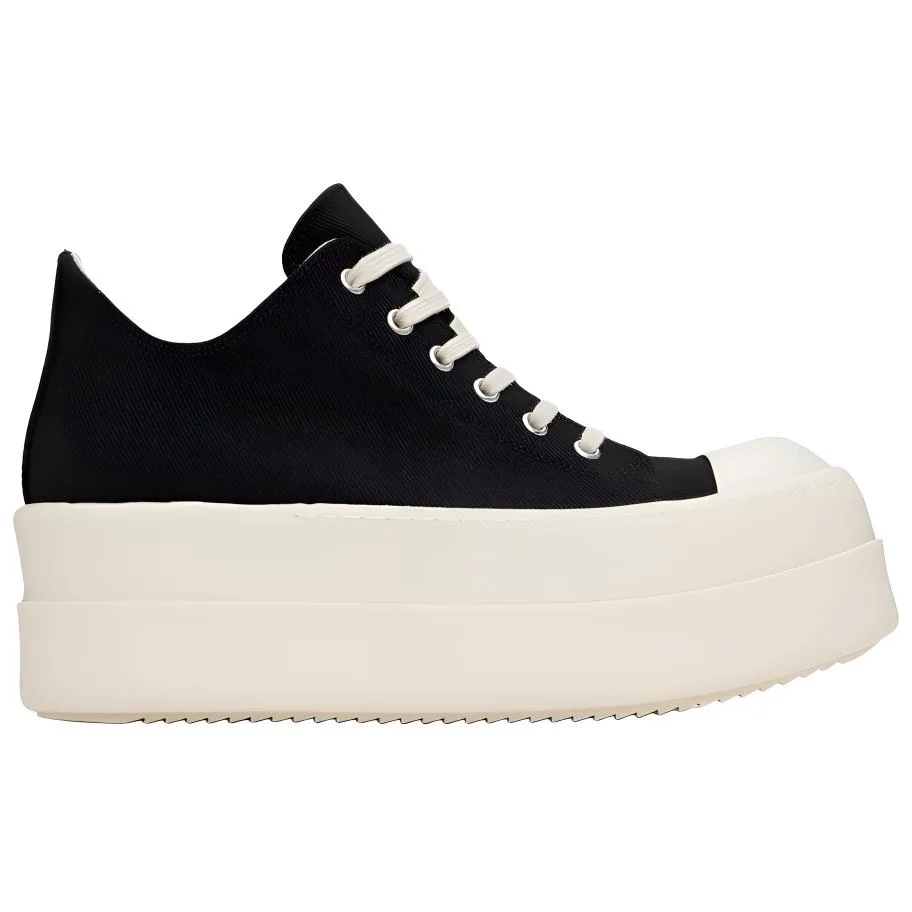 RICK OWENS RO Double Bumper Low top Canvas Shoes мужские черные — фото 3