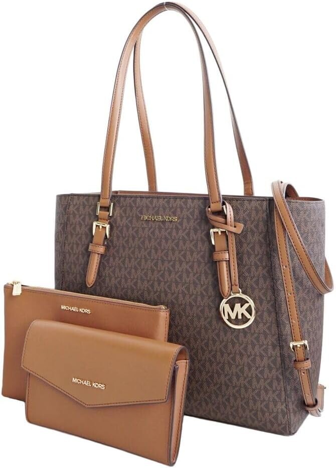 

Michael Kors Charlotte Большая 3-в-1 сумка-тоут через плечо из кожи