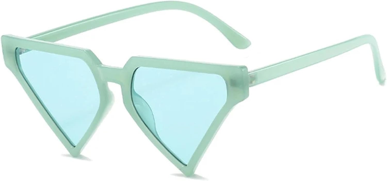 

Большие треугольные солнцезащитные очки для женщин и мужчин, роскошные, для показа мод, уличная фотография, солнцезащитные очки с защитой от УФ-излучения UV400 TKKTLLT, Green Green