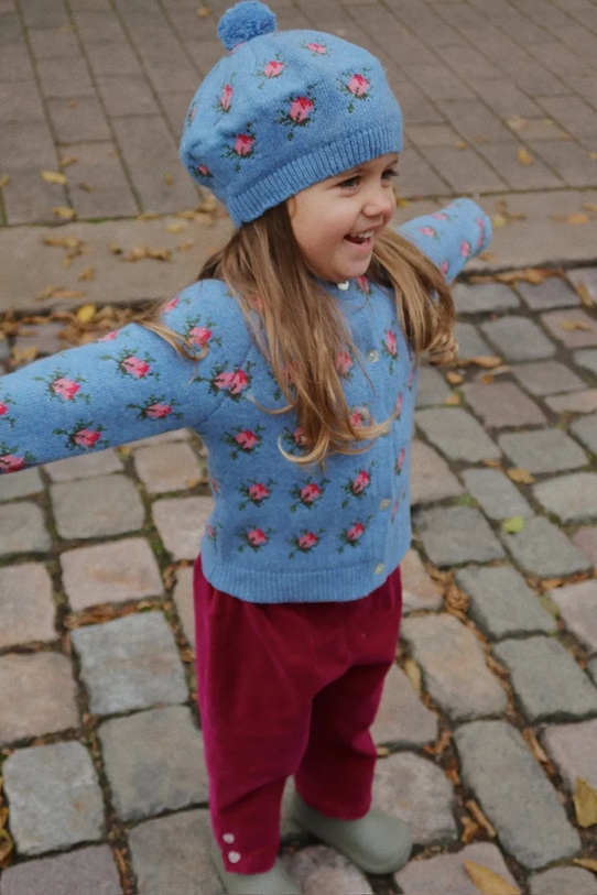 

Шерстяной кардиган BELOU KNIT CARDIGAN Konges Sløjd, синий