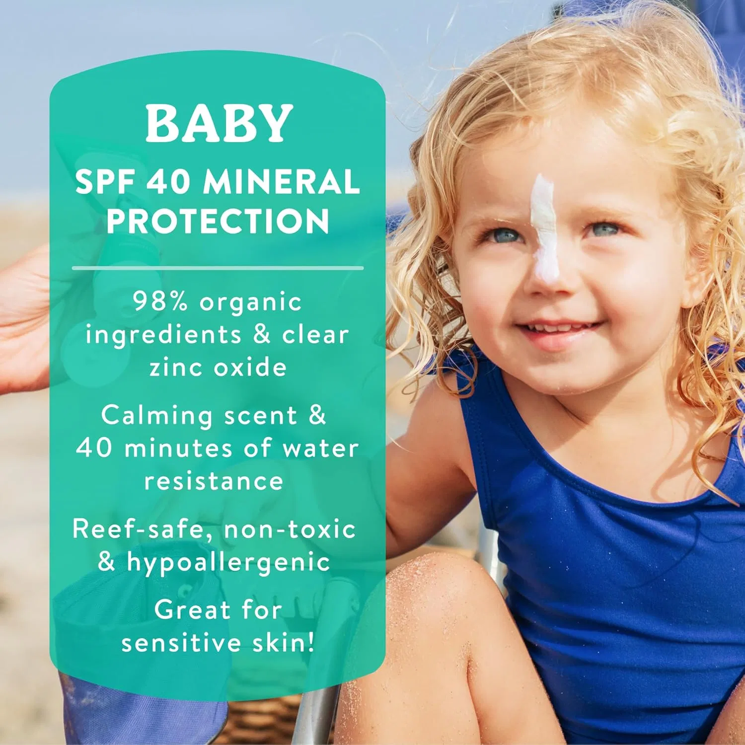 Детский минеральный солнцезащитный крем SPF 40 от Badger, 2.9 мл Badger — фото 2